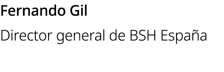 Fernando Gil Director general de BSH Espa a