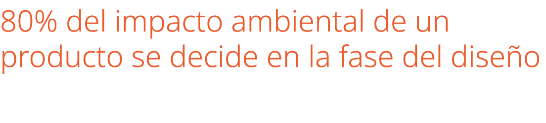 80% del impacto ambiental de un producto se decide en la fase del dise o 