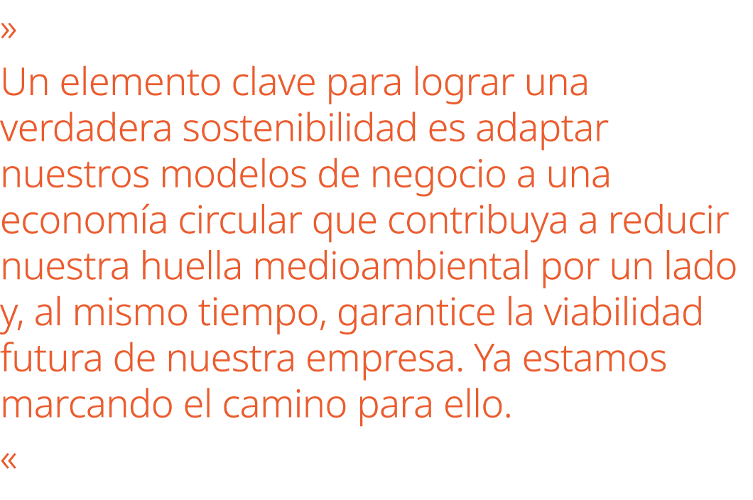 » Un elemento clave para lograr una verdadera sostenibilidad es adaptar nuestros modelos de negocio a una econom a ci...