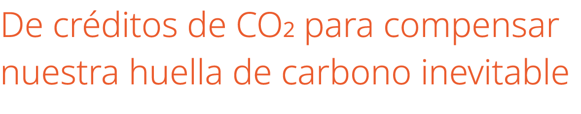 De cr ditos de CO2 para compensar nuestra huella de carbono inevitable 
